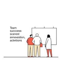 Dynamic Team Collaboration Candid Colleagues Brainstorming Ideas on a Whiteboard Capturing Innovation and Creativity in a Stock Photo Concept vector