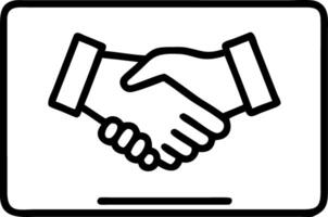 Macro Shot of Virtual Handshake Symbolizing Digital Business Deals in Stock Photography vector