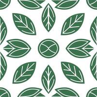 Botanical Snapdragon Leaves Seamless Tile Pattern on White Background for Spring Textiles Branding vector
