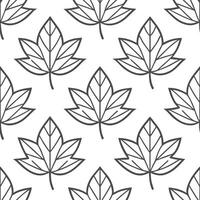 Detailed Leaf Drawings in Monochromatic Palette Botanical Illustration Seamless Tile Pattern for Elegant Spaces Perfect for Photo Stock Concepts with Left Side Empty Space vector