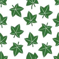 Various Ivy Species in Natural Greens on White Background Botanical Garden Seamless Tile Pattern for Serene Spaces Perfect for Photo Stock Concepts with Left Space vector