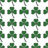 Botanical Clover Seamless Pattern Lush Green Leaves and Stems on White Background Perfect for Natural Themed Designs in Photo Stock with Space for Customization vector