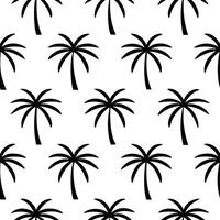 Bold Palm Tree Silhouettes Seamless Pattern on White Background Perfect for Graphic Tees, Fashion Accessories, and Branding Concepts with Striking Design and Empty Space for Cust vector