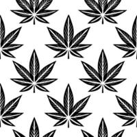 Bold black and white sage leaves seamless pattern with intricate linework on white background concept as Intricate black and white sage leaves with bold linework forming a striking vector