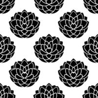 Intricate Black and White Peony Seamless Pattern with Bold Linework on White Background Perfect for Contemporary Design in Photo Stock with Left Space vector