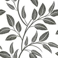 Intricate Black and White Clover Seamless Pattern with Bold Linework for Contemporary Design vector
