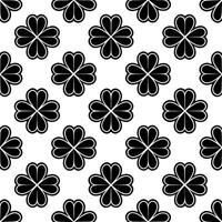 Intricate Black and White Clover Seamless Pattern for Modern Designs vector