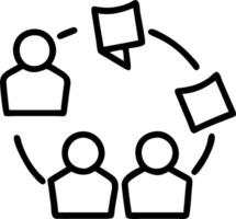 Bokeh of Employees Passing Sticky Notes in a Meeting vector
