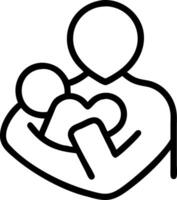 Bokeh digital art of a parent carrying their sleeping child in their arms vector