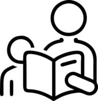 Bokeh digital art of a child reading a book to their grandparent vector