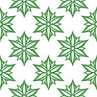 Bohemian vine seamless tile pattern with vibrant green tendrils and intricate details on white background ideal for eclectic spaces vector