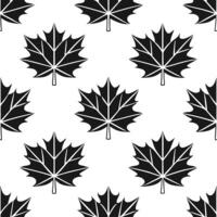 Art deco maple leaves seamless pattern with metallic accents and geometric elements on white vector