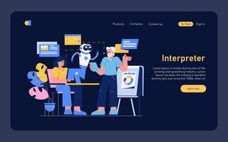 Development Process Automation. Flat Illustration vector