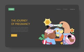 The First Year Of A babys Life. Flat Illustration vector