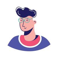 Unique icon of a young man in modern style,., vector