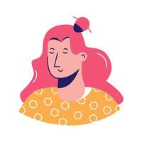 Take a look at this amazing icon of female avatar in modern style,,.. vector