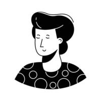 Creatively designed icon of man avatar in modern style,.,' vector
