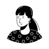 Take your hands on this amazing icon of woman avatar in modern style,.' vector