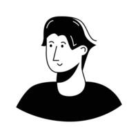 Unique icon of a young man in modern style,. .' vector