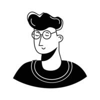 Unique icon of a young man in modern style,.,' vector