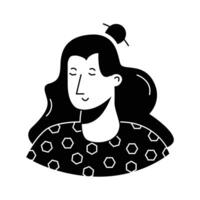 Take a look at this amazing icon of female avatar in modern style ,..' vector