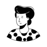 Creatively designed icon of man avatar in modern style,.,' , vector