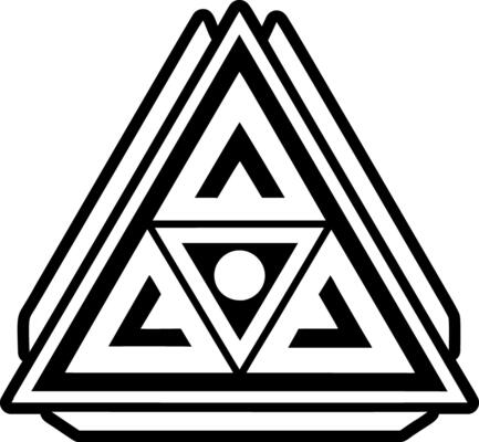 Triangle symbol icon in solid style