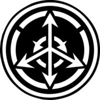 Directions symbol icon in solid style vector