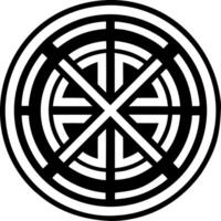 Circle split symbol icon in glyph style vector