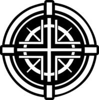 Cross sign icon in filled style vector
