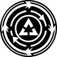 Gun hobo symbol icon in filled style vector