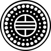 A solid style icon of hobo art symbol vector