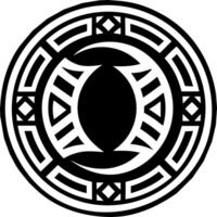 A glyph style icon of hobo crescent symbol vector