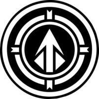 Defend yourself symbol icon in glyph style vector