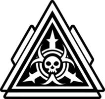 A filled style icon of dangerous area symbol vector