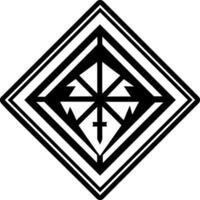 Diamond symbol icon in solid style vector