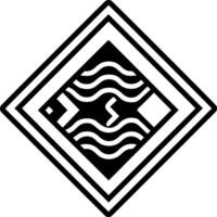 Water waves symbol icon in filled style vector