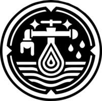 A glyph style icon of water source symbol vector