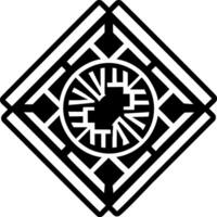 Chevron hobo symbol icon in filled style vector