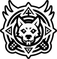 Beware dog symbol icon in glyph style vector