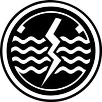 A filled style icon of broken circle symbol vector