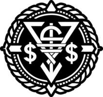 Money symbol icon in solid style vector