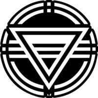 A glyph style icon of horizontal hobo symbol vector