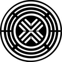 A solid style icon of wind hobo symbol vector