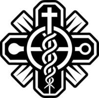 A solid style icon of medical help symbol vector