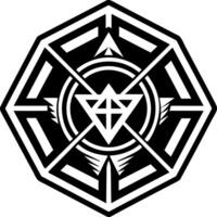 A glyph style icon of octagon symbol vector