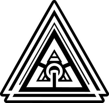 A solid style icon of triangle hobo symbol