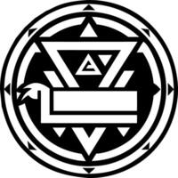 A solid style icon of safe place symbol vector
