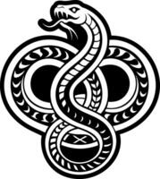 Snake symbol icon in solid style vector