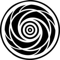 A solid style icon of vortex symbol vector